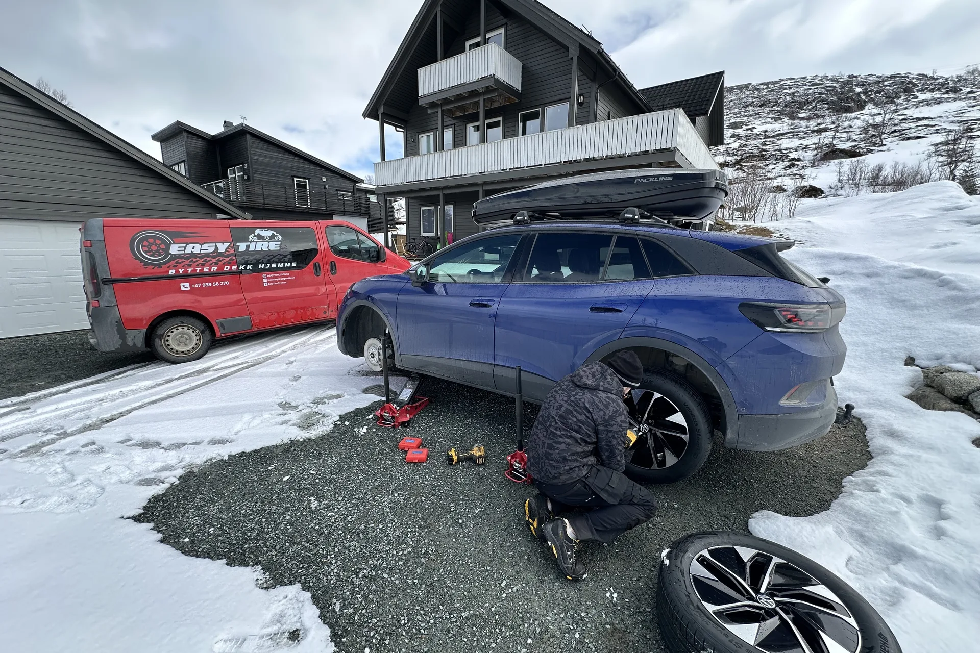 EasyTire utfører mobilt dekkskift i Tromsø